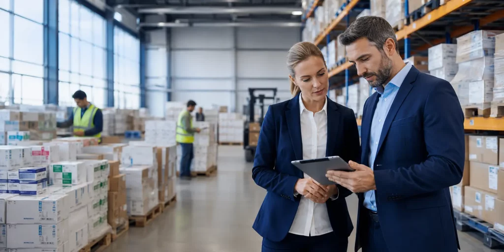 Pharmaceutical wholesale partner in the UK reviewing compliant medicine distribution