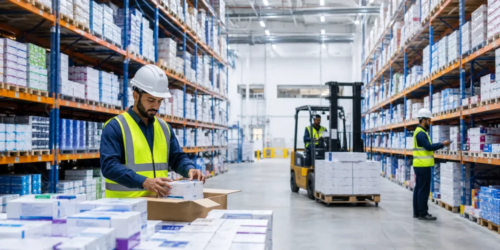 pharmaceutical wholesale supply in the UAE warehouse distribution facility