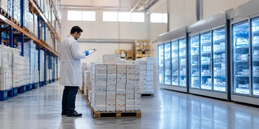 Pharmaceutical sourcing partner UK export warehouse with GDP compliant cold chain medicine storage