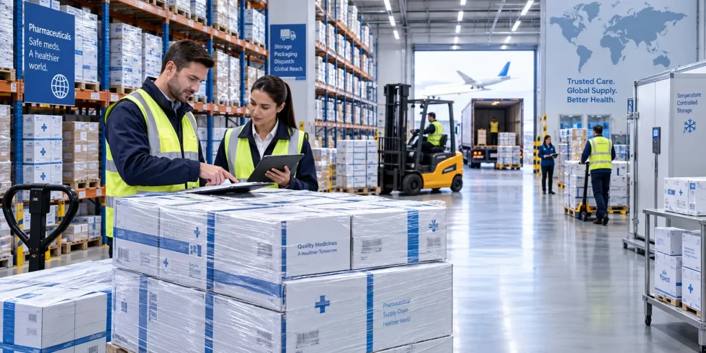 pharmaceutical wholesale distributor UK warehouse and export operations