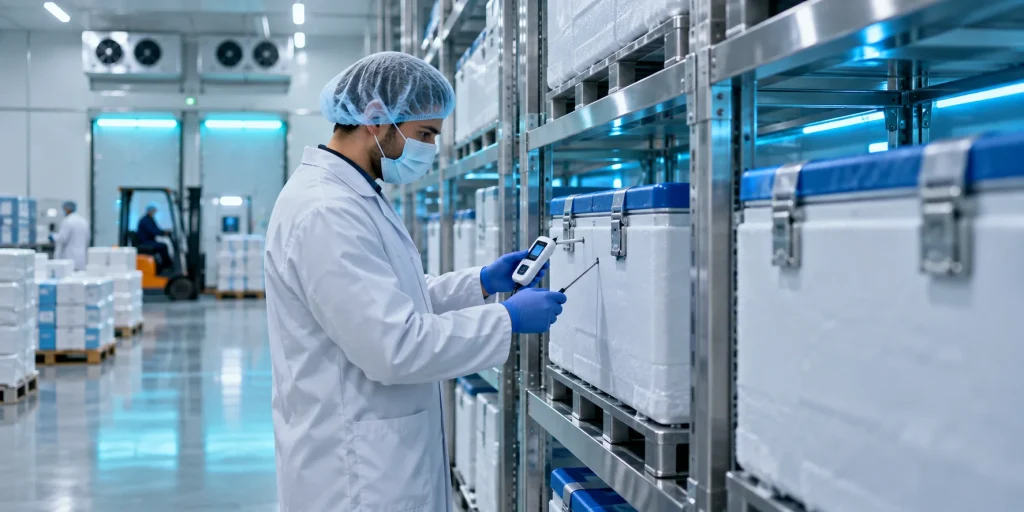 Compliant pharmaceutical procurement UK cold chain storage in an MHRA licensed wholesale distribution facility